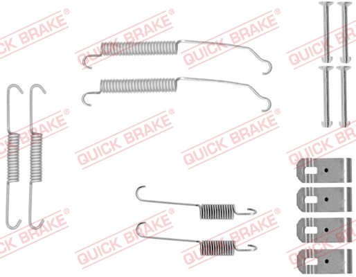 Комплект приладдя, гальмівна колодка   105-0015   QUICK BRAKE