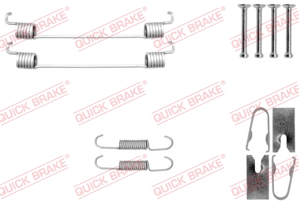 Комплект приладдя, гальмівна колодка   105-0040   QUICK BRAKE