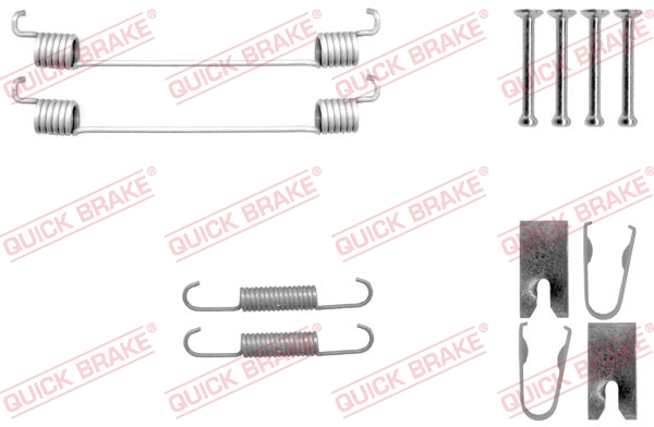 Комплект приладдя, гальмівна колодка   105-0042   QUICK BRAKE