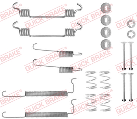 Комплект приладдя, гальмівна колодка   105-0710   QUICK BRAKE