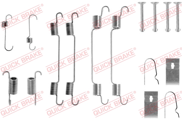 Комплект приладдя, гальмівна колодка   105-0722   QUICK BRAKE