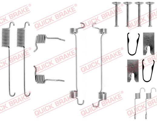 Комплект приладдя, гальмівна колодка   105-0751   QUICK BRAKE