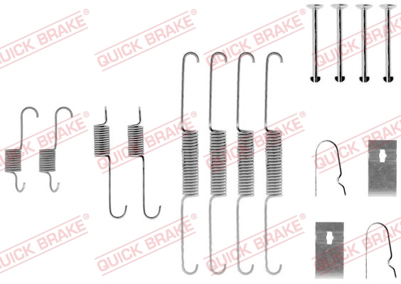 Комплект приладдя, гальмівна колодка   105-0782   QUICK BRAKE