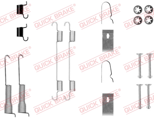 Комплект приладдя, гальмівна колодка   105-0800   QUICK BRAKE