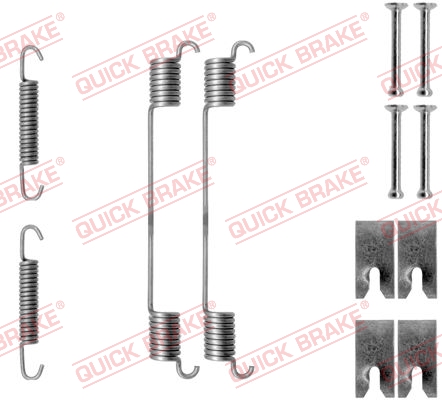 Комплект приладдя, гальмівна колодка   105-0814   QUICK BRAKE