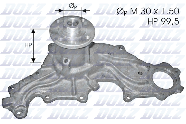 Насос охолоджувальної рідини, охолодження двигуна   F120   DOLZ