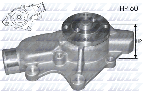 Водяной насос, охлаждение двигателя   J202   DOLZ