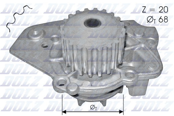 Водяной насос, охлаждение двигателя   N206   DOLZ