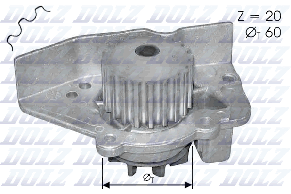 Водяной насос, охлаждение двигателя   N405   DOLZ