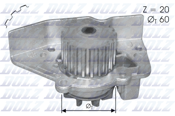 Водяной насос, охлаждение двигателя   N406   DOLZ