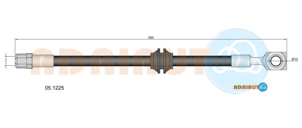 Тормозной шланг   05.1225   ADRIAUTO