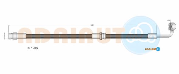 Тормозной шланг   09.1208   ADRIAUTO