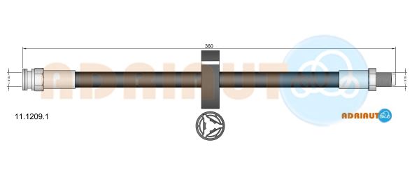 Тормозной шланг   11.1209.1   ADRIAUTO