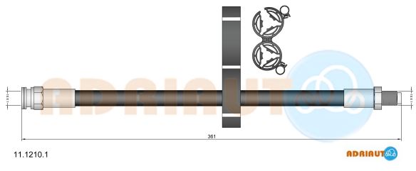 Тормозной шланг   11.1210.1   ADRIAUTO
