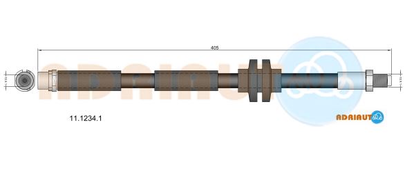 Тормозной шланг   11.1234.1   ADRIAUTO