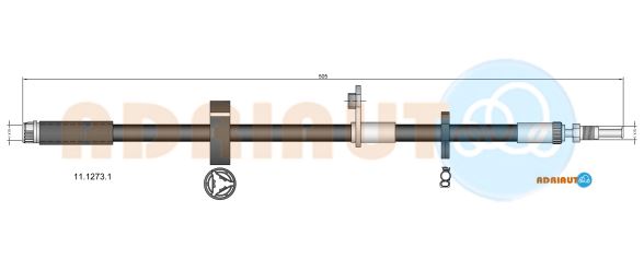 Тормозной шланг   11.1273.1   ADRIAUTO