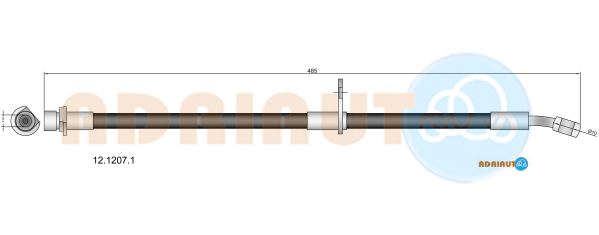 Тормозной шланг   12.1207.1   ADRIAUTO