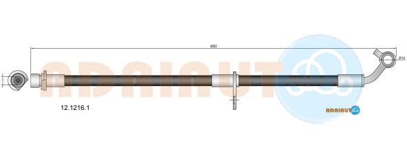 Гальмівний шланг   12.1216.1   ADRIAUTO