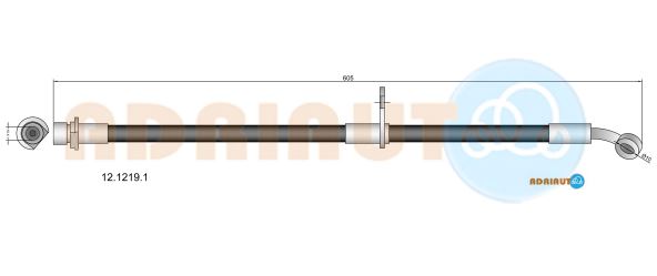 Тормозной шланг   12.1219.1   ADRIAUTO