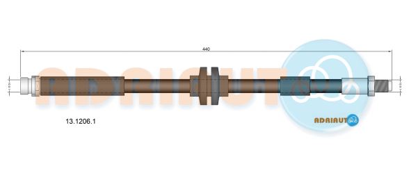 Гальмівний шланг   13.1206.1   ADRIAUTO