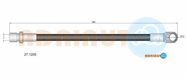 Гальмівний шланг   27.1205   ADRIAUTO