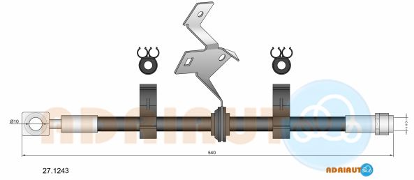 Тормозной шланг   27.1243   ADRIAUTO