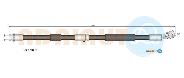Гальмівний шланг   28.1204.1   ADRIAUTO