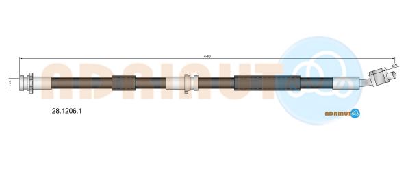 Тормозной шланг   28.1206.1   ADRIAUTO