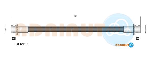 Тормозной шланг   28.1211.1   ADRIAUTO