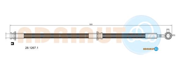 Тормозной шланг   28.1267.1   ADRIAUTO