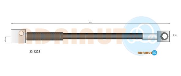 Гальмівний шланг   33.1223   ADRIAUTO