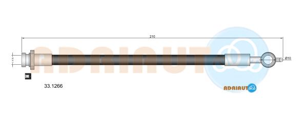 Гальмівний шланг   33.1266   ADRIAUTO