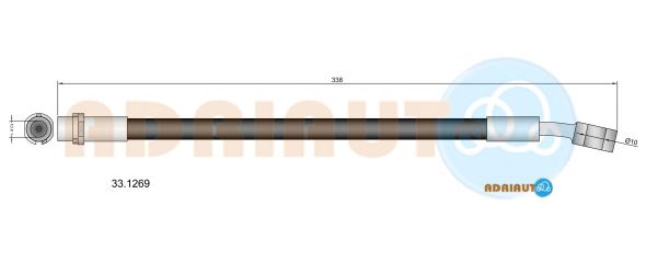 Гальмівний шланг   33.1269   ADRIAUTO