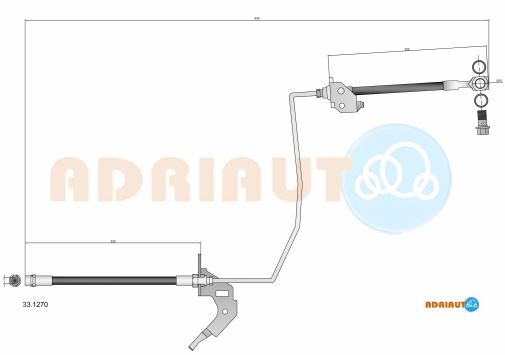 Гальмівний шланг   33.1270   ADRIAUTO