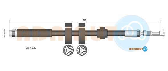 Гальмівний шланг   35.1233   ADRIAUTO
