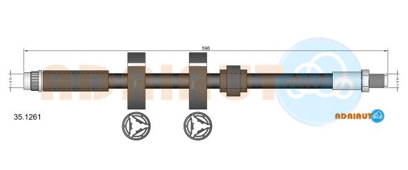 Гальмівний шланг   35.1261   ADRIAUTO