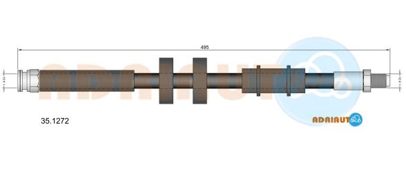 Тормозной шланг   35.1272   ADRIAUTO