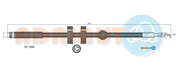 Тормозной шланг   35.1284   ADRIAUTO