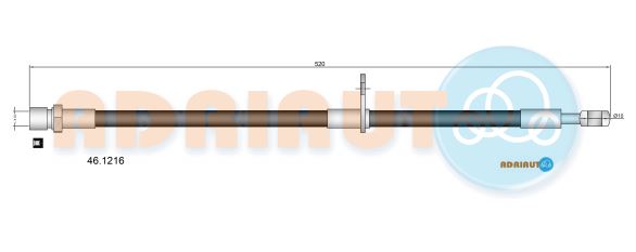 Гальмівний шланг   46.1216   ADRIAUTO
