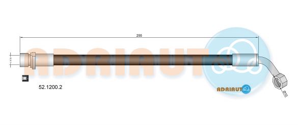 Гальмівний шланг   52.1200.2   ADRIAUTO