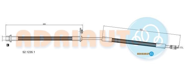 Гальмівний шланг   52.1235.1   ADRIAUTO