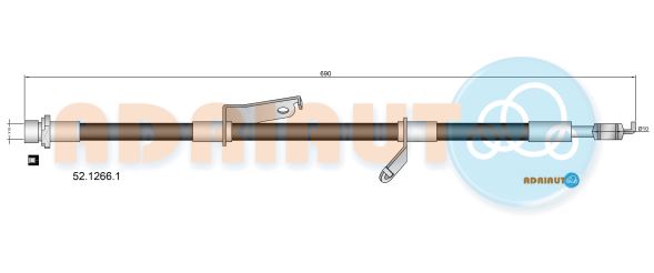Гальмівний шланг   52.1266.1   ADRIAUTO