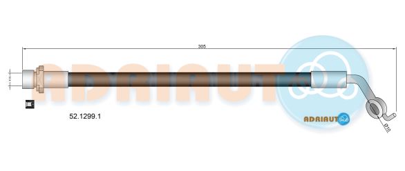 Гальмівний шланг   52.1299.1   ADRIAUTO