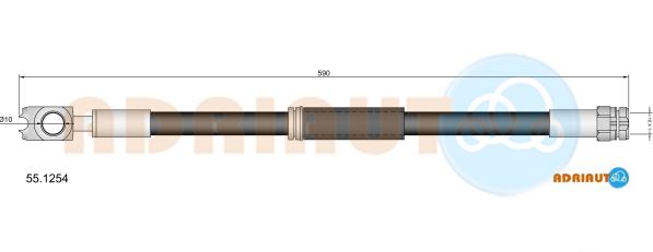 Тормозной шланг   55.1254   ADRIAUTO
