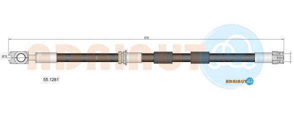 Тормозной шланг   55.1281   ADRIAUTO