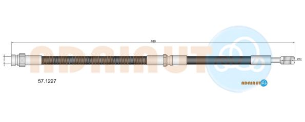 Гальмівний шланг   57.1227   ADRIAUTO