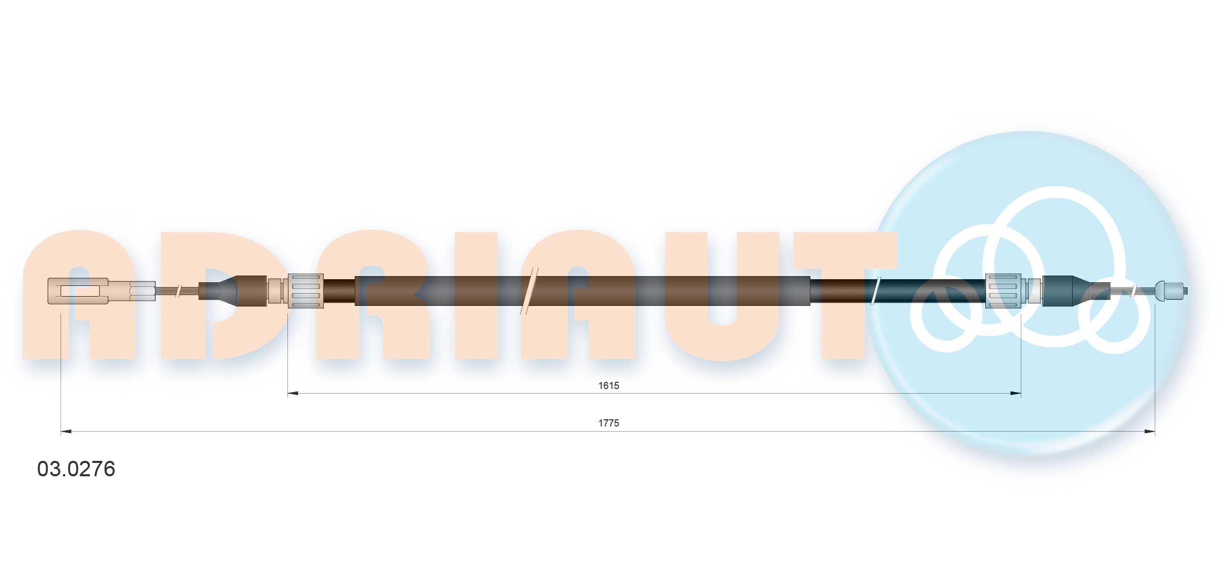 Тросовий привод, стоянкове гальмо   03.0276   ADRIAUTO