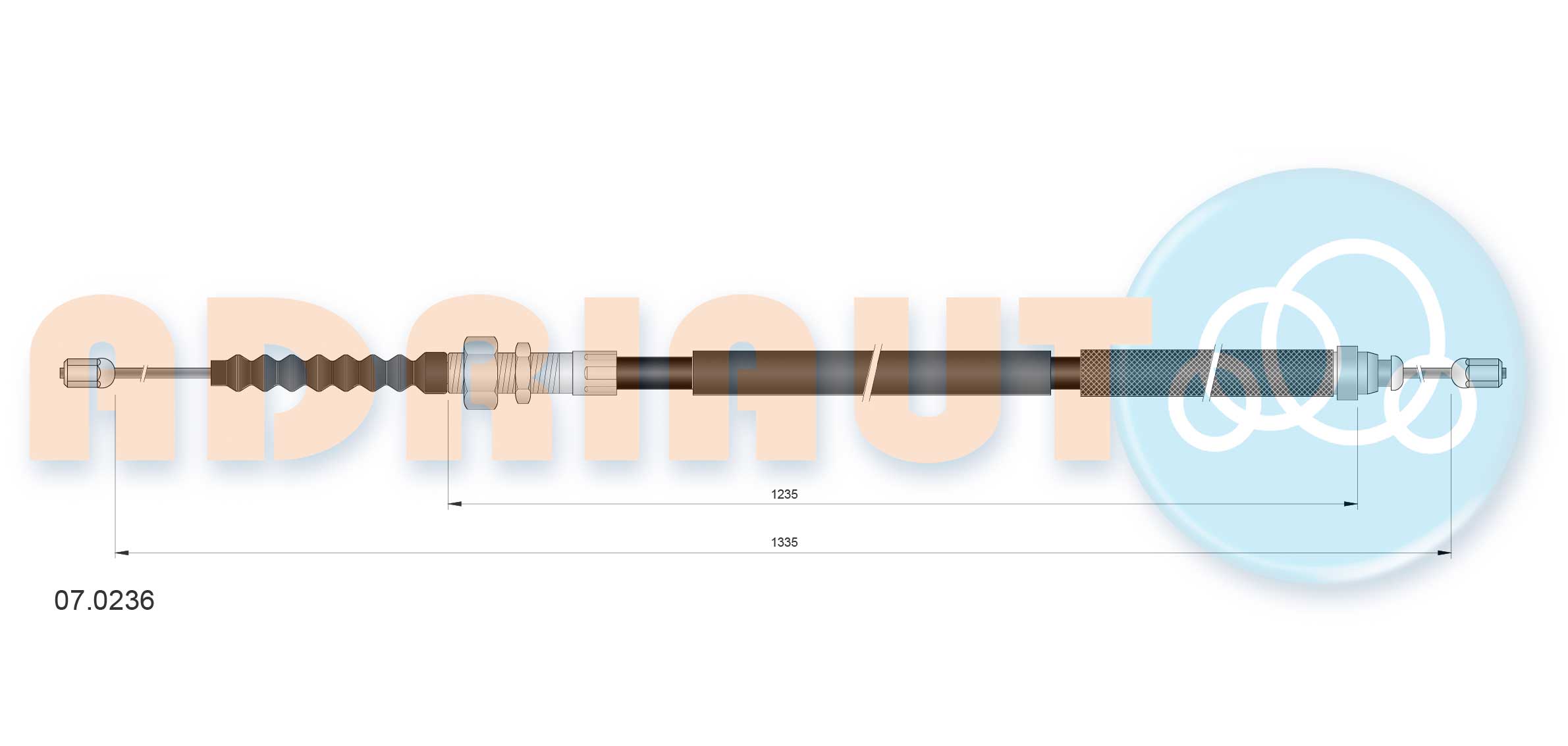 Тросовий привод, стоянкове гальмо   07.0236   ADRIAUTO