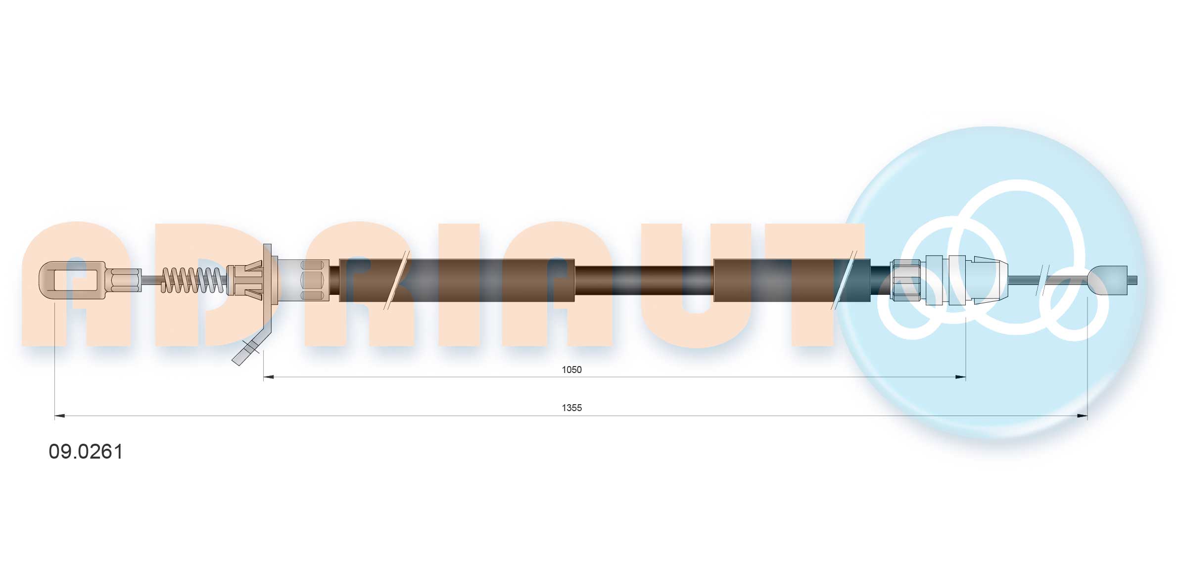 Тросовий привод, стоянкове гальмо   09.0261   ADRIAUTO