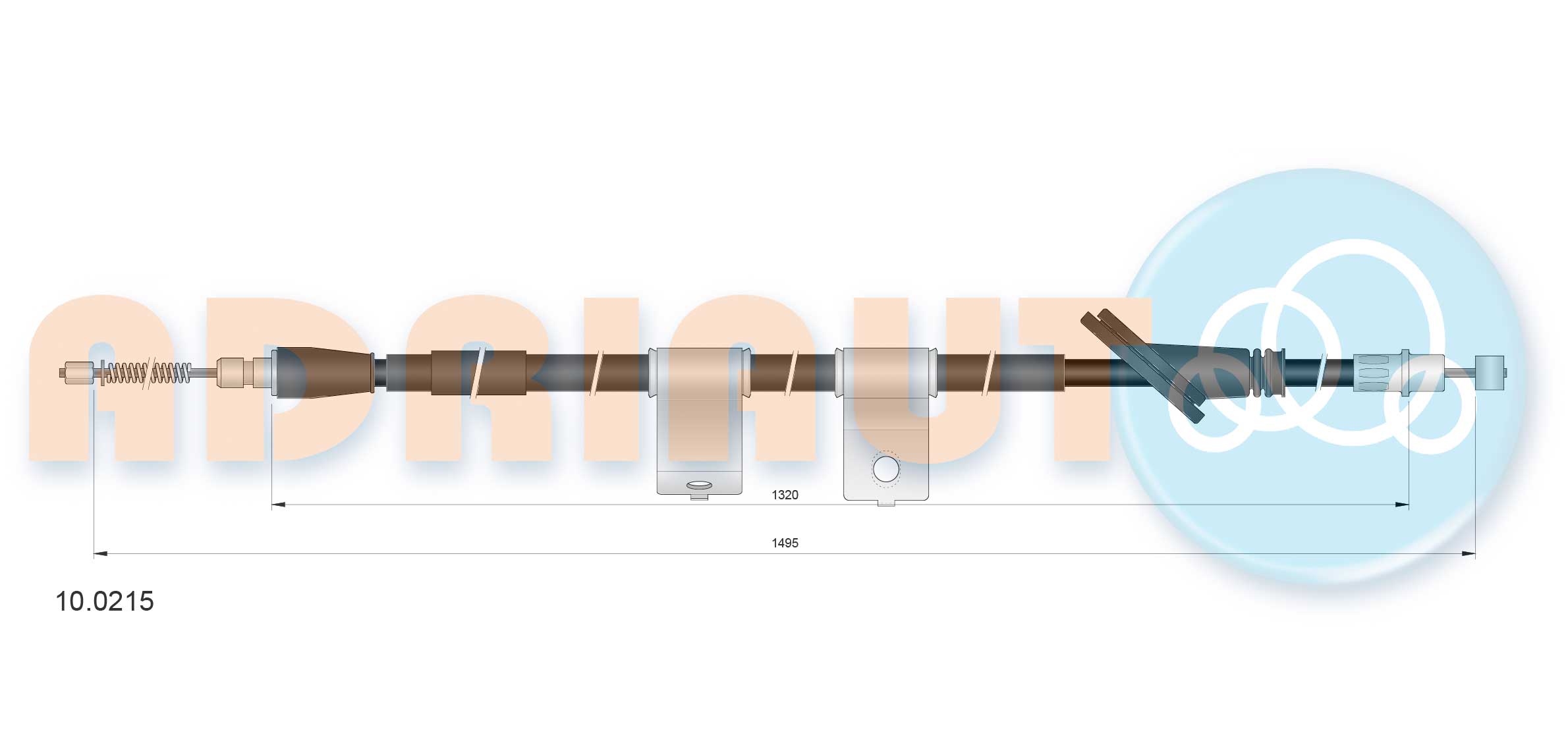Тросовий привод, стоянкове гальмо   10.0215   ADRIAUTO